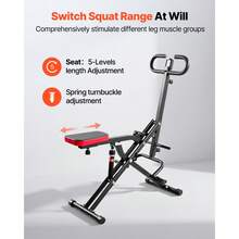 Kniebeugenmaschine für tiefe Kniebeugen zu Hause, klappbares Trainingsgerät, Gesäßtrainer mit 12-stufigem einstellbarem Widerstand, Heimtrainingsgerät für Gesäß und Beine, Glute Machine - 12-stufiger Hydraulik-Widerstand, neutrale Farbe - Übersicht 4