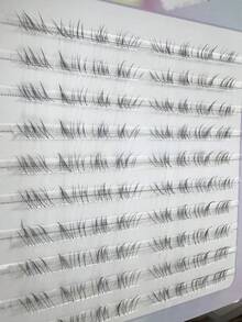 80片蓬松自然野狐狸款卷翘假睫毛，柔软逼真，打造裸妆效果 - B - 查看 10