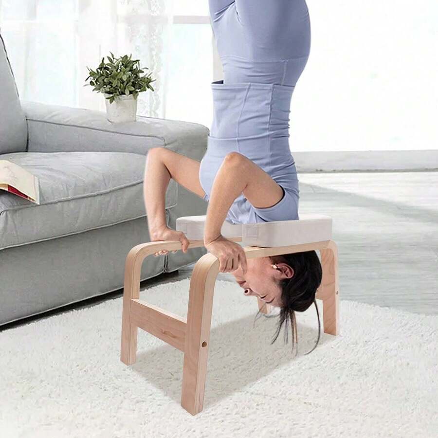 HarBin-Star Yoga Headstand Bench, Inversion Table For Relaxation And Strength, Relieve Fatigue Balance Training, Loading 440.92lbs, White - 1 - View 1