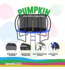 ¡RecomendadoTrampolín Brincolín De 12 Pies 3.65m Diámetro Con Escalera Color de la lona de salto Negro Color del cobertor de resortes Azul¡Top de Temporada - Negro-Verde - Ver 10