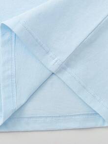 Balabala Kids Pajama Set, Pure Cotton, Lightweight Air-Conditioning Loungewear For Summer - Blue Tint - View 4