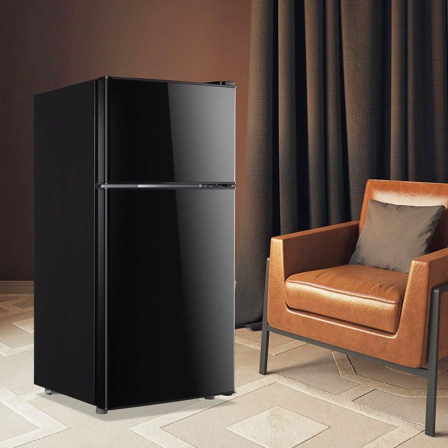 WANAI [Compact Mini Fridge] 2.3 Cu.Ft. Mini Fridge With Freezer | Double Door Compact Refrigerator With Adjustable Shelves, Adjustable Thermostat, Low Noise, Small Refrigerator For Dorm, Office, Bar, RV, Bedroom - US B Type Plug(110-127V) - View 1