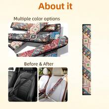 1pc Bohemian Style Seat Belt Shoulder Pad, Wear-Resistant And Durable, 12 Inch Or 20 Inch Length, Suitable For Cars, SUVs And Trucks, All Season Unisex, Automotive Interior Accessory - A - View 6