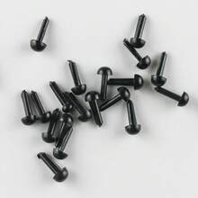 100个椭圆形鼻子塑料填充娃娃眼睛，3毫米/4毫米/5毫米/6毫米娃娃眼睛，圆形鼻子动物鼻子配件 - 彩色 - 查看 6