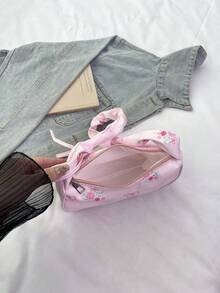 New Arrival Cute Sweet Butterfly Print Niche Fashion Versatile Underarm Shoulder Bag - Pink - View 8