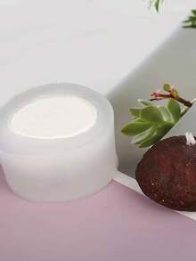 1pc Stone Ice Flower Scented Candle Gift, DIY Silicone Mold - White - View 5