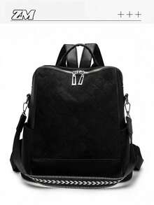 Retro Backpack | Classic Interpretation Of All-Weather Travel Aesthetics, No Drooping Decorations. The Entire Series Features Diamond-Shaped Suede Leather, Arrow-Woven Belt Decoration System, A Set Of Equipment Unlocking Absolute Visual Sovereignty For Daily, Commuting And Short-Distance Travel. The Entire Series Has Standard Adjustable Shoulder Straps. - Multicolor - View 12