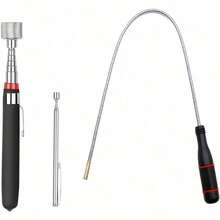 3 Packs Telescoping Magnet Pick-Up Tool Set - Retrieving Telescoping Magnet Pickup Tools,Extendable Magnetic Pick Up Tools,Bendable Spring Magnet Stick - Default - View 6