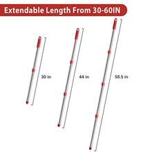 4-Section Spin Mop Replacement Handle 2.5-5 Foot Mop Replacement Stick Only Compatible With Ocedar Mop Handle EasyWring Mops Head Base Not Included - Chỉ có màu đỏ, 1 tay cầm - Xem 4