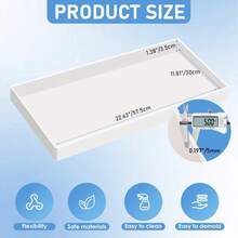 超大号环氧树脂模具，尺寸为22.63x11.81x1.38英寸，可重复使用，适用于制作河流桌、咖啡桌、托盘、砧板、DIY树脂艺术品。 - 模具 - 查看 8