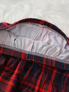 3pcs Men's Casual Plaid Print Sleepwear Set, Including Long Pants, Autumn/Winter - Multicolor - View 2