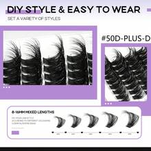 15 Packs 280 Clusters Fluffy 60+80+100 Strands 0. 07mm Thick Mink Fur Lashes 12-20mm Mixed Lengths 5D Ruffle Russian Volume Eyelash Extensions Dramatic Thick Black Individual Cluster False Eyelashes Lash Clusters,Eye Lash Clusters,Individual Eyelashes,Lashes,Fake Lashes - màu đen - Xem 4