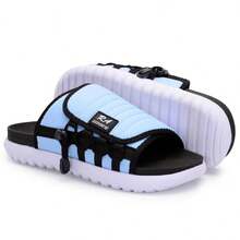 Asuna 3.0 Casual Polyester Lace-Up Outdoor Slippers - Baby Blue White Sole - View 9