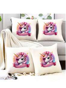 1pc/2pcs/3pcs Unicorn Birthday Heat Transfer Stickers - Pastel Pink & Rainbow DIY Vinyl Decals With Happy Birthday Banner, Washable High Quality For T-Shirts, Fabric Crafts, Party Outfits (No Sewing Application) - L+S - View 6