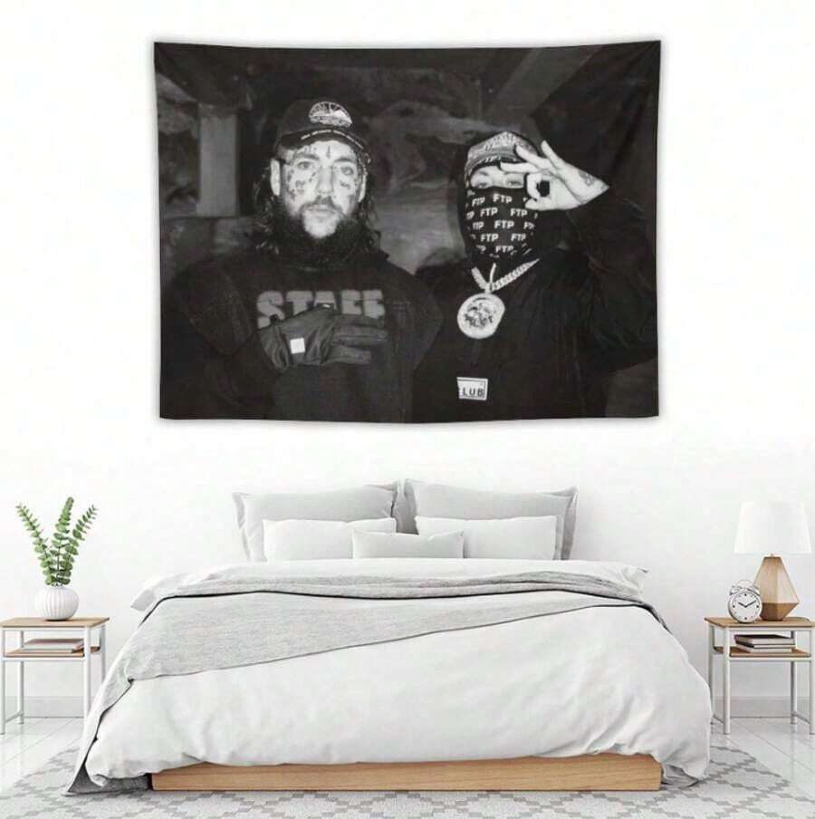 Flag $Uicideboys Music Album Poster Tapestry For Bedroom, Living Room & Dorm Decor Hanging Lightweight - A - 查看 1