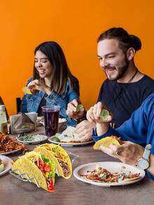 1个/3个装不锈钢墨西哥卷饼架，墨西哥卷饼架，不锈钢墨西哥卷饼支架托盘式，多格墨西哥卷饼架，三明治架桌面收纳架墨西哥煎饼架玉米饼卷夹子工具，墨西哥卷饼架 - 彩色 - 查看 6