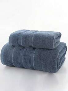 Toalha de rosto/banho macia e absorvente em fibra de bambu (1 unidade), leve, de secagem rápida, adequada para adultos, homens e mulheres, para uso doméstico. - Azul - Ver 10