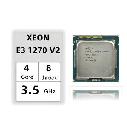  Intel Xeon E3 1270 V2 1270V2 3.5GHz Dört Çekirdekli CPU İşlemci SR0P6 LGA 1155