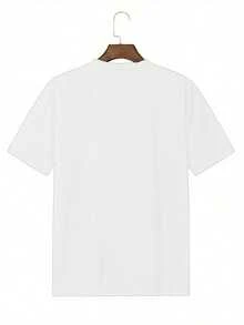 Esta camiseta holgada de manga corta con cuello redondo destaca por un alegre estampado marrón. 100% algodón para una sensación cómoda. - Blanco - Ver 3