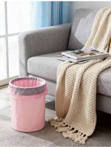 50 Rolls Small Pink Disposable Garbage Bags, Durable Thin Suitable For Bathroom, Home, Office Trash Cans - Upgraded Version - View 5