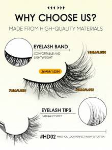 7对猫眼假睫毛，自然纤细，狐狸眼造型，蓬松轻盈，仿貂毛材质，尾部加长设计，适合日常妆容，可重复使用。 - 自然纖長款 - 查看 3