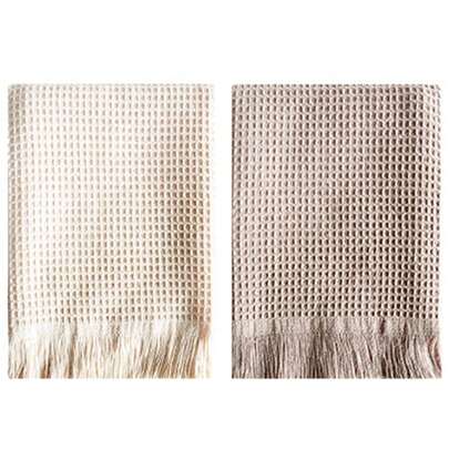 2pcs/Set Mixed Waffle Weave Dish Cloths, Suitable For Home Kitchen. These Soft, Highly Absorbent Dish Cloths With Hanging Loops Can Be Used For Washing Dishes, Wiping Pots, Cleaning Glasses, And General Cleaning Tasks In Homes, Cafes, Hotels, And Restaurants.