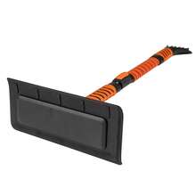COSTWAY 2 In 1 Extendable Snow Shovel, 41" Ice Scraper For Car Windshield, 180° Rotation Head, Non-Slip EVA Grip, Retractable Aluminum Rod, 3 Adjustable Sizes Snow Kit For Cars, Trucks, SUVs, Vehicle, Black - A - View 11
