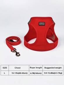 1 Set Correa y Arnés Reflectante para Gato/Perro - Chaleco de Malla Transpirable con Correa de Nailon Acolchada Adecuado para Perros Pequeños a Medianos, Diseño de Doble Argolla en D Sin Estrangulamiento - Multicolor - Ver 21