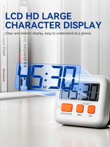 1pc Music Countdown Timer, Learning & Self-Discipline Tracker, Kitchen Baking & Fitness Timer - White - View 3