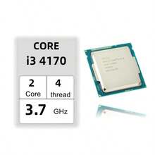 Procesador Intel Core I3 4170 CPU 3.7Ghz 2-Núcleos LGA 1150 SIN VENTILADOR Sin caja original - Blanco y Negro - Ver 3
