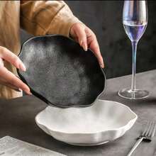 This High-Temperature Matte Plate Is A Tabletop Essential That Combines Aesthetics And Functionality. - Unique Texture, The Plate Body Adopts A High-Temperature Glazing Process, Presenting A Fine Matte Granular Feel On The Surface, With A Smooth And Non-Slippery Touch, And An Inherent Sense Of Sophistication From The Matte Finish. - Multicolor - View 7