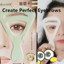 2 Pcs Eyebrow Stencils, Reusable Eyebrow Template Eyebrow Guide Eyebrow Shaping Kit, 2 Styles Eyebrow Stencil Eyebrow Stamp With Handle Eyebrow Positioning Tool - Multicolor - View 3