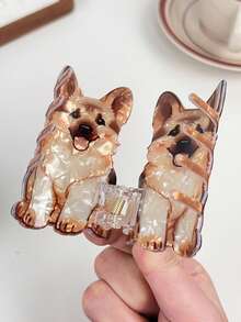 Fashionable Versatile Casual Cute Dog Hair Claw Fashion Claw Clip Beach Hair Clip Women Hair Accessories - Black - View 6