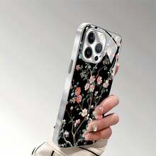 Estuche para teléfono con diseño de flores florecientes Compatible con estuches para teléfonos   17  16 Pro Max  15 Pro Max  13 y  12 Hecho de material de TPU con galvanoplastia transparente y resistente a rayones que brinda protección contra golpes y caídas Un gran regalo para familiares, amigos, seres queridos, novios/novias y para aniversarios - Plateado - Ver 4