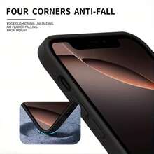 Two Black Matte Phone Cases, Suitable For Various Models Of Samsungphones, Such As Galaxy M32, Galaxy M23, Galaxy M21, Galaxy M12, Galaxy M04, Galaxy S25, Galaxy S24 FE, Galaxy S22+, Galaxy S22 5G, Galaxy A17, Galaxy A70, Galaxy A55, Etc. - Black - View 3