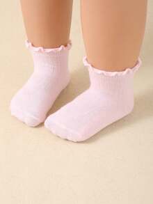 20/10/1 Par de Meias de Tornozelo com Babado Aleatórias para Bebês Meninas, Adequadas para 0-36 Meses, Podem Combinar com Todos os Looks. O Design de Babado Elástico Não Irá Constranger os Tornozelos do Bebê, Também Adequado para Bebês Meninos, Pode Ser Dado Como Presente para Bebês Fofos. - Multicolorido - Visão 9