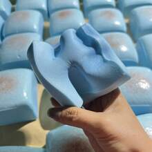 Juguete antiestrés de mousse suave y salado con rebote lento en forma de cuadrado azul Mochi - Multicolor - Ver 6