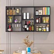 Colette Wall Shelf With 8 Compartments Wood Effect - Multicolor - View 5