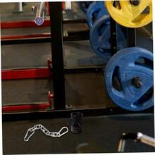 1in/2in Barbell Adapter T-Bar Row Pulley Attachment Chain, Compatible With Standard Barbells For Strength Training And Core Workouts In Home Gym - Black - View 2