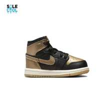 Nike TD Toddler Air Jordan 1 AJ1 Retro High Black Metallic Gold Shoes FD1413-071 - Nhiều màu - Xem 2