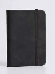 1 Leather A7 Notebook Simple Solid Color Mini Pocket Book Portable Memo Thick Leather Waterproof Texture Equipped With Bandage Suitable For Daily Use - Solid Color Pocket Notebook - View 20