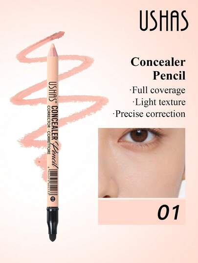  USHAS Stylo Correcteur Multi-Fonctionnel, Imperméable, Longue Tenue, Couvre les Imperfections de la Peau, Uniformise le Teint, Crée un Maquillage Parfait, Couvrance Totale, Fini Mat, Convient à Tous Types de Peau