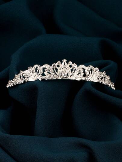 Nueva llegada Diadema de estilo vintage con corona de aleación y diamante de imitación, joyería nupcial, accesorios para el cabello de boda de alta gama, de gran