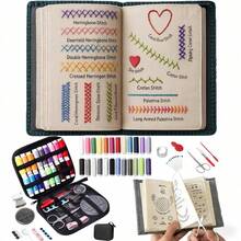 106pcs Cross Stitch & Embroidery Starter Kit | Sewing Supplies Include Needles, Threads & Instructions | Gift Packaging | Suitable For New Year, Valentine's Day, Easter & Spring | Ideal DIY Handicraft Choice - Multicolor 2 - View 8