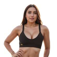 Reinforced Bra, Double Comfort With Reinforced Elastic And Elegance!! 127 - Black - View 7