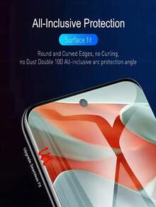 3pcs Ultra HD Hydrogel Film Screen Protector Compatible With 10/10 Pro/10 Pro XL/9/9 Pro/9 Pro XL/8/8 Pro/8A/7 Pro/7A/6A/6 Pro/5A/5 Pro Anti-Scratch, Full Coverage, Fingerprint Compatibility, Not Glass, Case Friendly - Clear - View 3