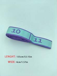 1件装多功能阻力带训练瑜伽辅助拉伸带弹力带，适用于初学者成人锻炼、舞蹈、普拉提 - 彩色 - 查看 18