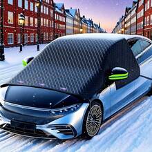 Bloqueador de nieve de tela Oxford magnética para automóviles, parasol frontal del parabrisas reforzado, aislamiento térmico, accesorios de invierno para automóviles - Unitalla - Ver 5