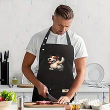 1 Piece, Polyester Apron - Durable Polyester Fabric Apron - Suitable For Home Cooking, Restaurants, Food Carts, Aprons, And Food Service Attire - AZX0001 - Xem 8
