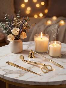 三合一蜡烛芯修剪器套装 - 蜡烛芯修剪器、灭烛器、浸烛器，不锈钢蜡烛配件套装，含蜡烛芯切割器和灭烛器 - 均碼 - 查看 1